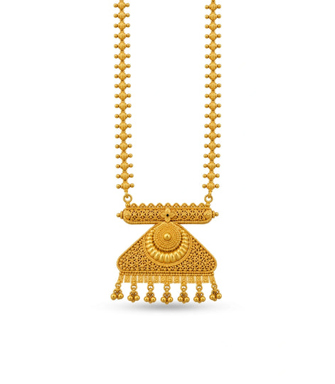 Gold Plated Intricate Detail Chain & Pendant