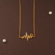 Gold Plated Heartbeat AD Chain Pendant