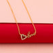 Gold Plated Heart and Love AD Chain Pendant