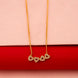 Gold Plated Quadruple Heart AD Chain Pendant