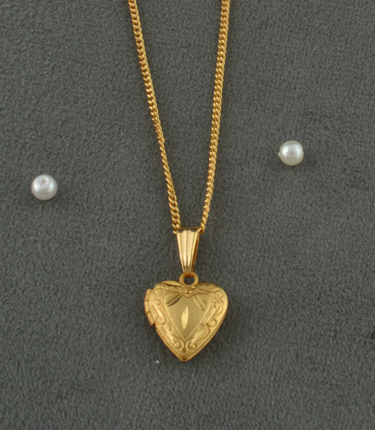 Gold Plated Radiant Heart Chain & Pendant