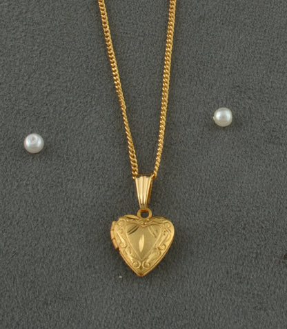 Gold Plated Radiant Heart Chain & Pendant