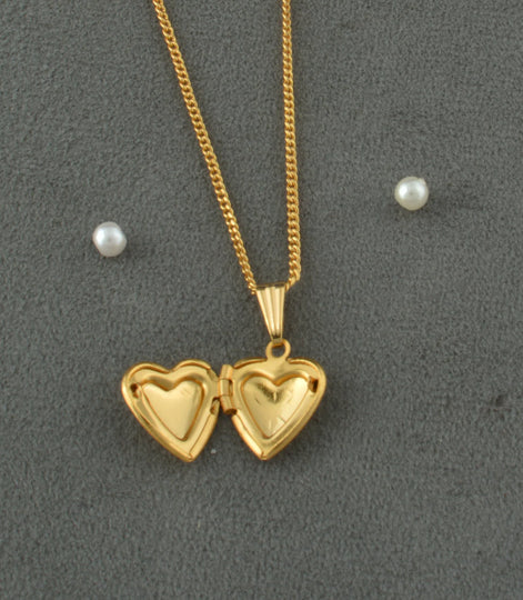 Gold Plated Radiant Heart Chain & Pendant