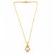 Gold Plated Teddy Bear Pearl Chain Pendant