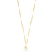 Gold Plated Teddy Bear Pearl and AD Chain Pendant
