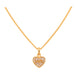 Gold Plated Classic Heart AD Chain Pendant