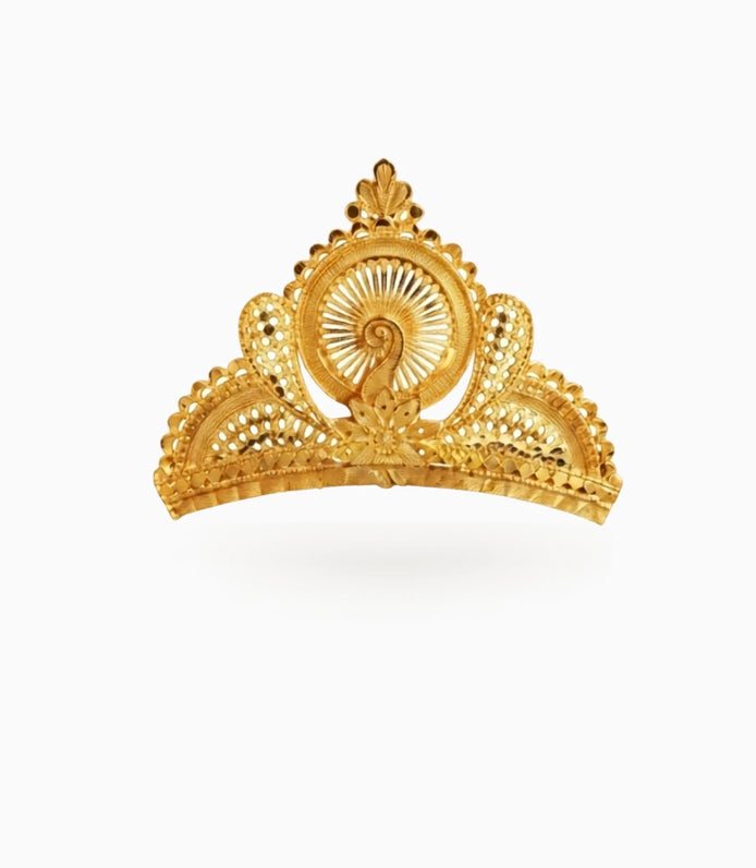 Gold Plated Peocock Inspired Crown
