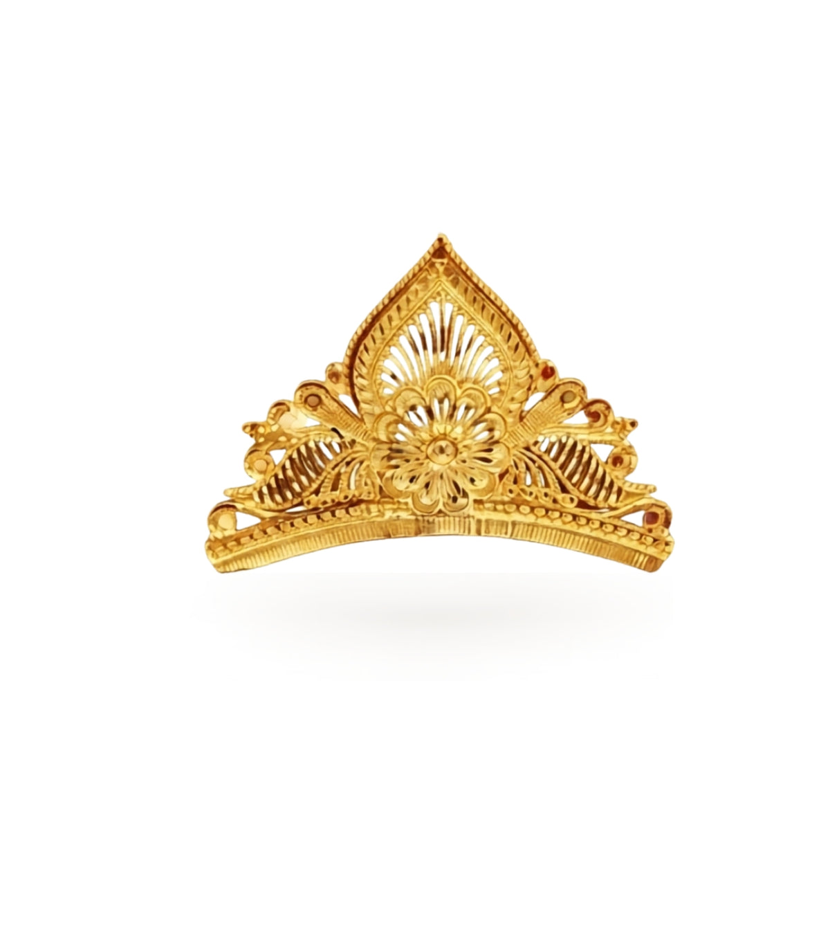 Gold Plated Floral Sunburst Crown