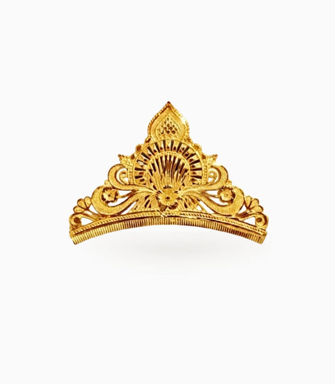 Gold Plated Peacock Motif Crown
