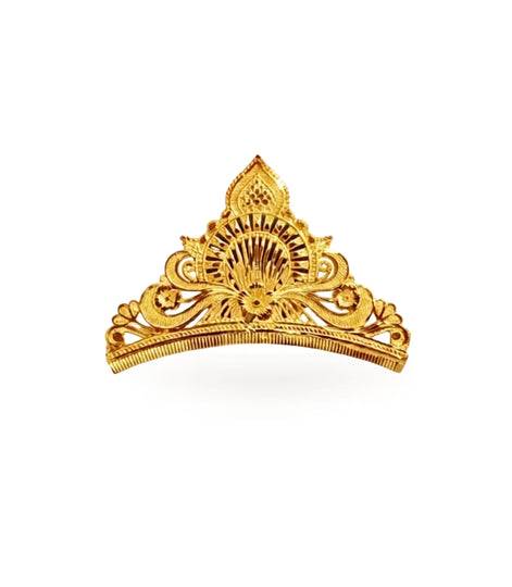Gold Plated Peacock Motif Crown