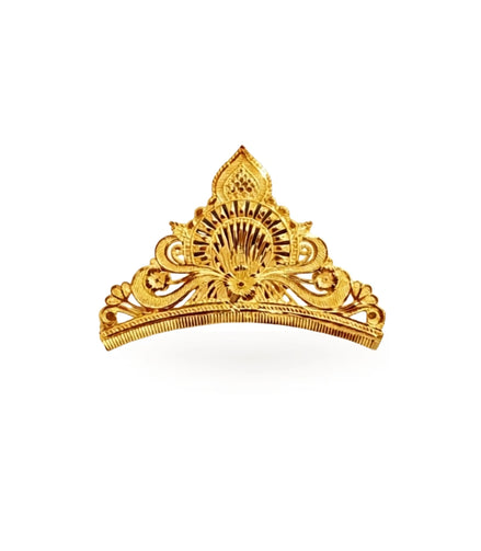 Gold Plated Peacock Motif Crown