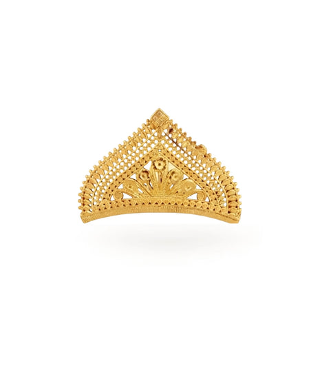 Gold Plated Pyramidal Multi-Floral Crown