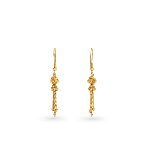 Gold Plated Hook Dangler Earrings