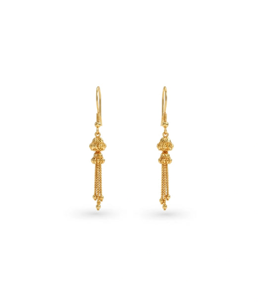 Gold Plated Hook Dangler Earrings