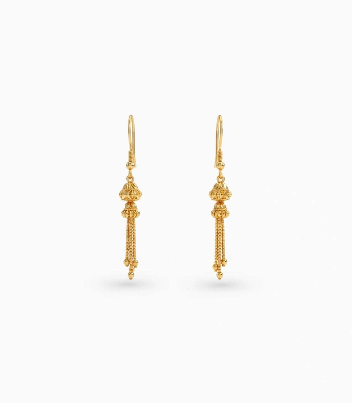 Gold Plated Hook Dangler Earrings