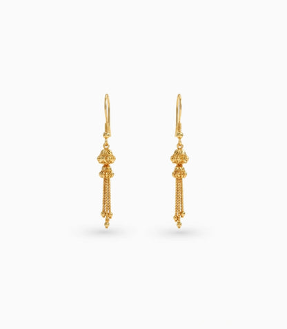Gold Plated Hook Dangler Earrings