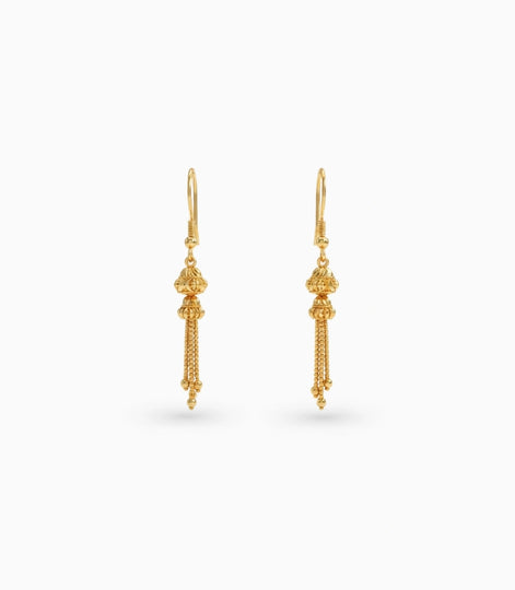Gold Plated Hook Dangler Earrings