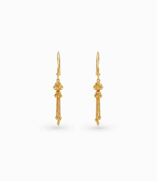 Gold Plated Hook Dangler Earrings