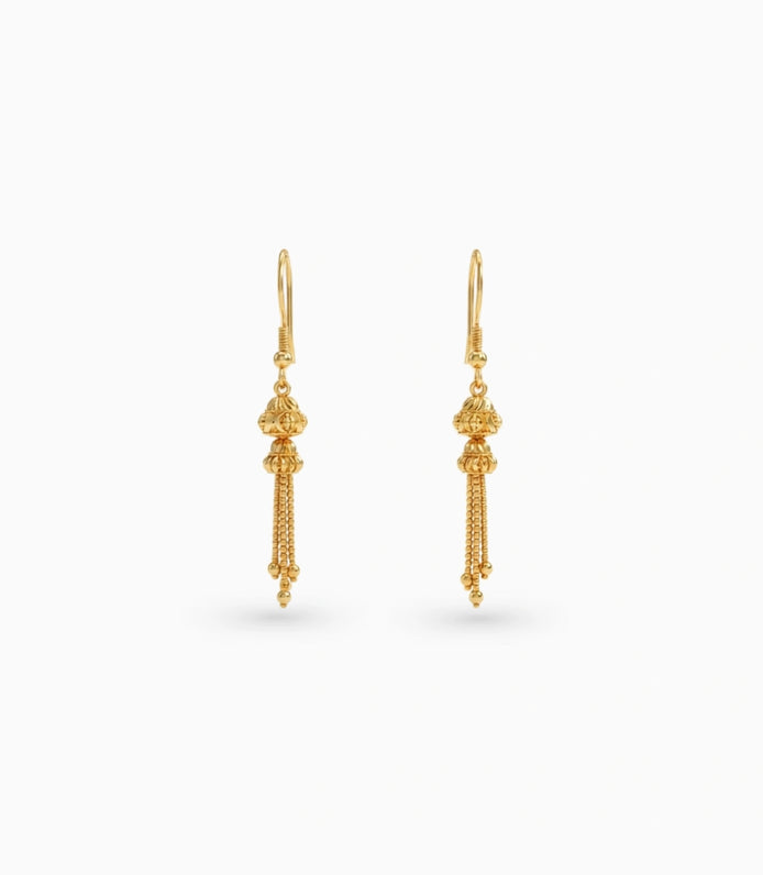 Gold Plated Hook Dangler Earrings