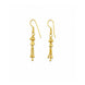 Gold Plated Bell Tassel Dangler Earrings