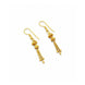 Gold Plated Bell Tassel Dangler Earrings