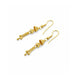 Gold Plated Bell Tassel Dangler Earrings