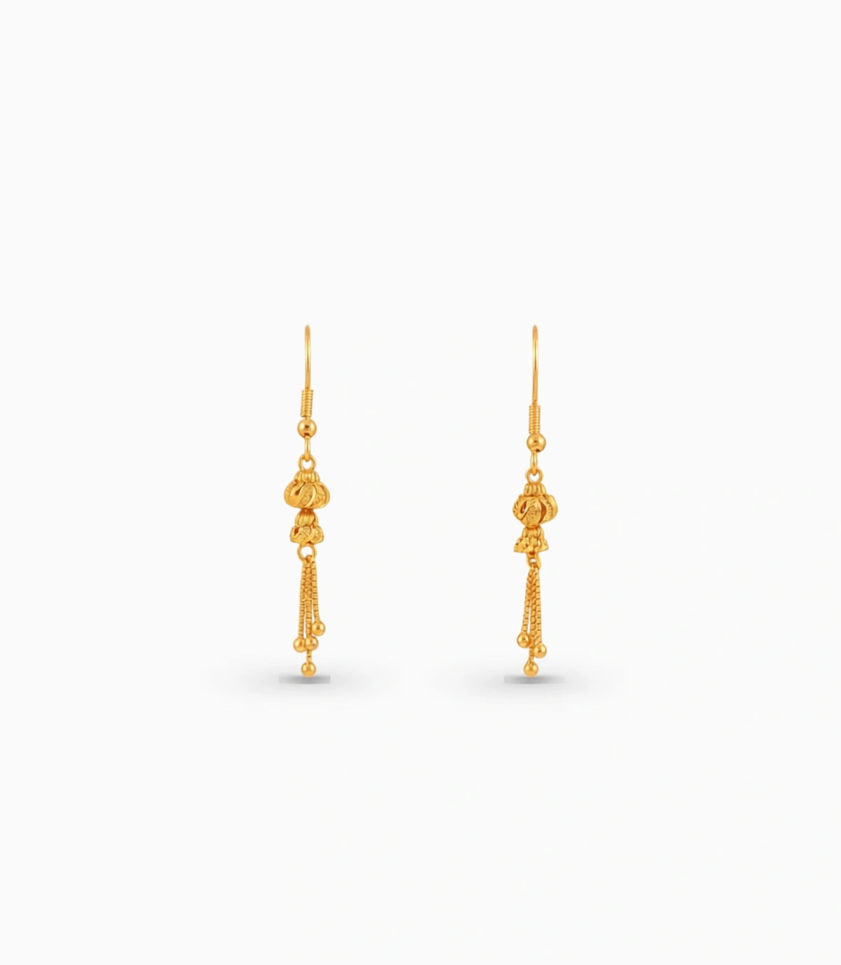 Gold Plated Cascade Dangler Earrings