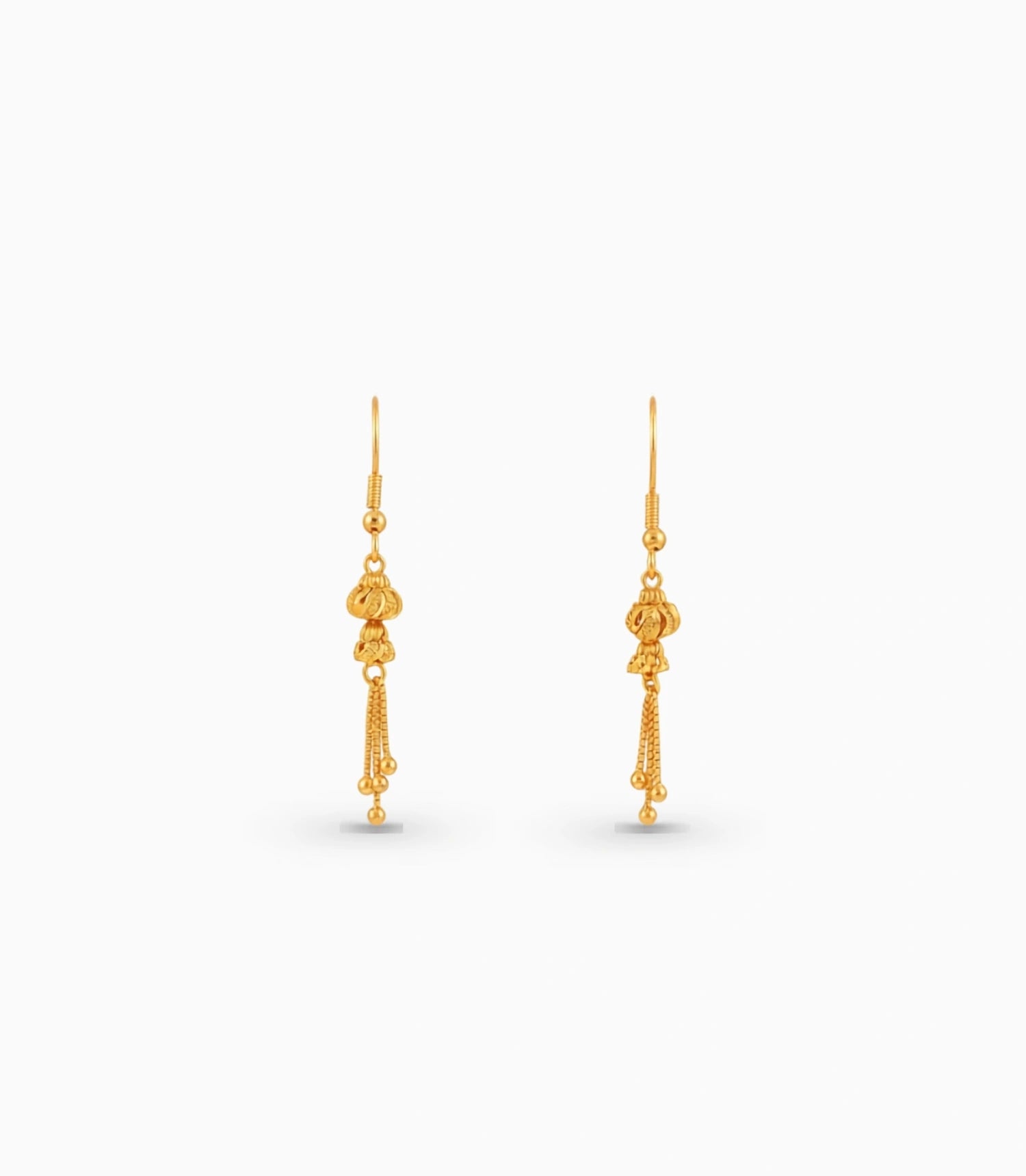 Gold Plated Cascade Dangler Earrings