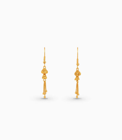Gold Plated Cascade Dangler Earrings