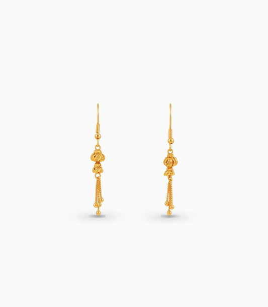 Gold Plated Cascade Dangler Earrings
