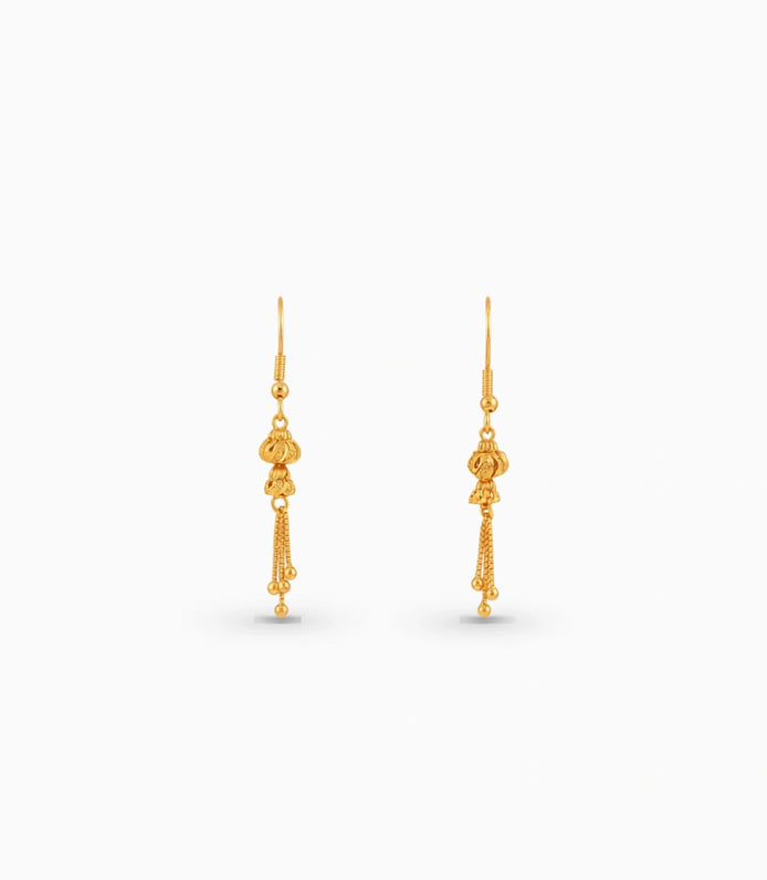 Gold Plated Cascade Dangler Earrings