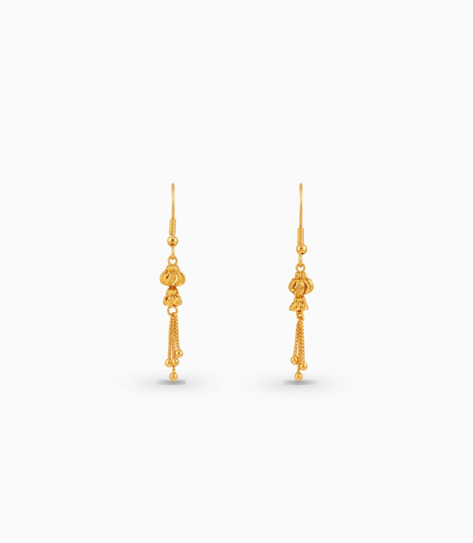 Gold Plated Cascade Dangler Earrings