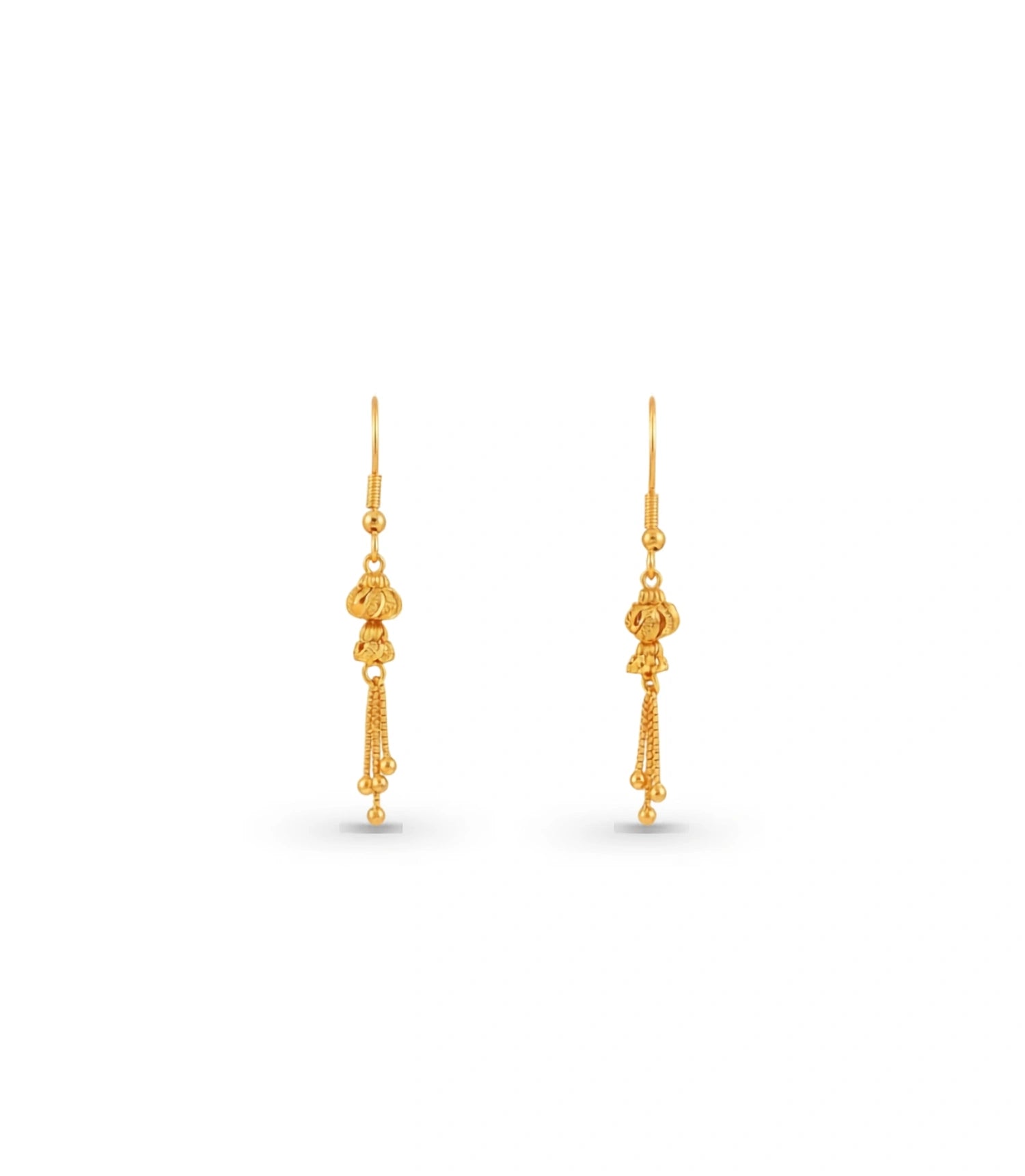 Gold Plated Cascade Dangler Earrings