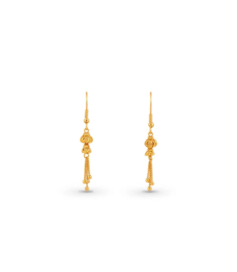 Gold Plated Cascade Dangler Earrings