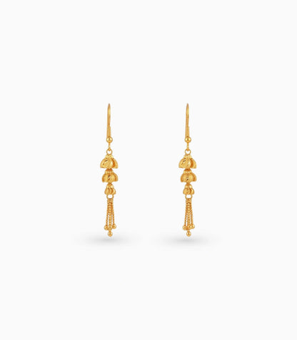 Gold Plated Iconic Layered Dangler Earrings