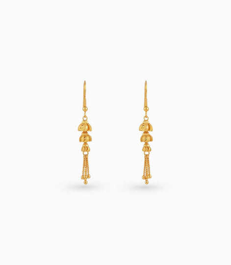 Gold Plated Iconic Layered Dangler Earrings