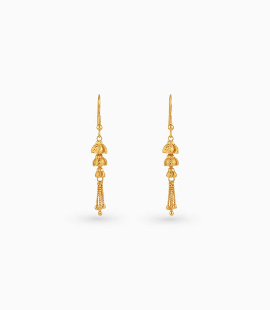 Gold Plated Iconic Layered Dangler Earrings