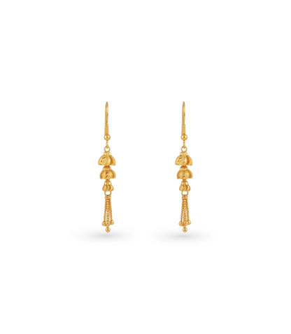 Gold Plated Iconic Layered Dangler Earrings