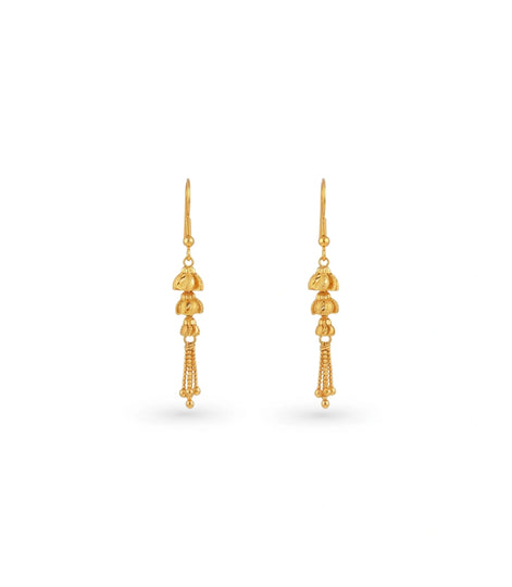 Gold Plated Iconic Layered Dangler Earrings