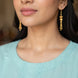 Gold Plated Shiny Dangler Earrings