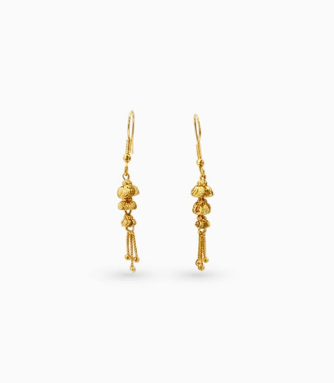 Gold Plated Lightwieght Dangler Earrings