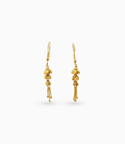 Gold Plated Lightwieght Dangler Earrings