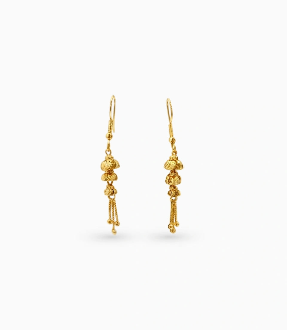 Gold Plated Lightwieght Dangler Earrings