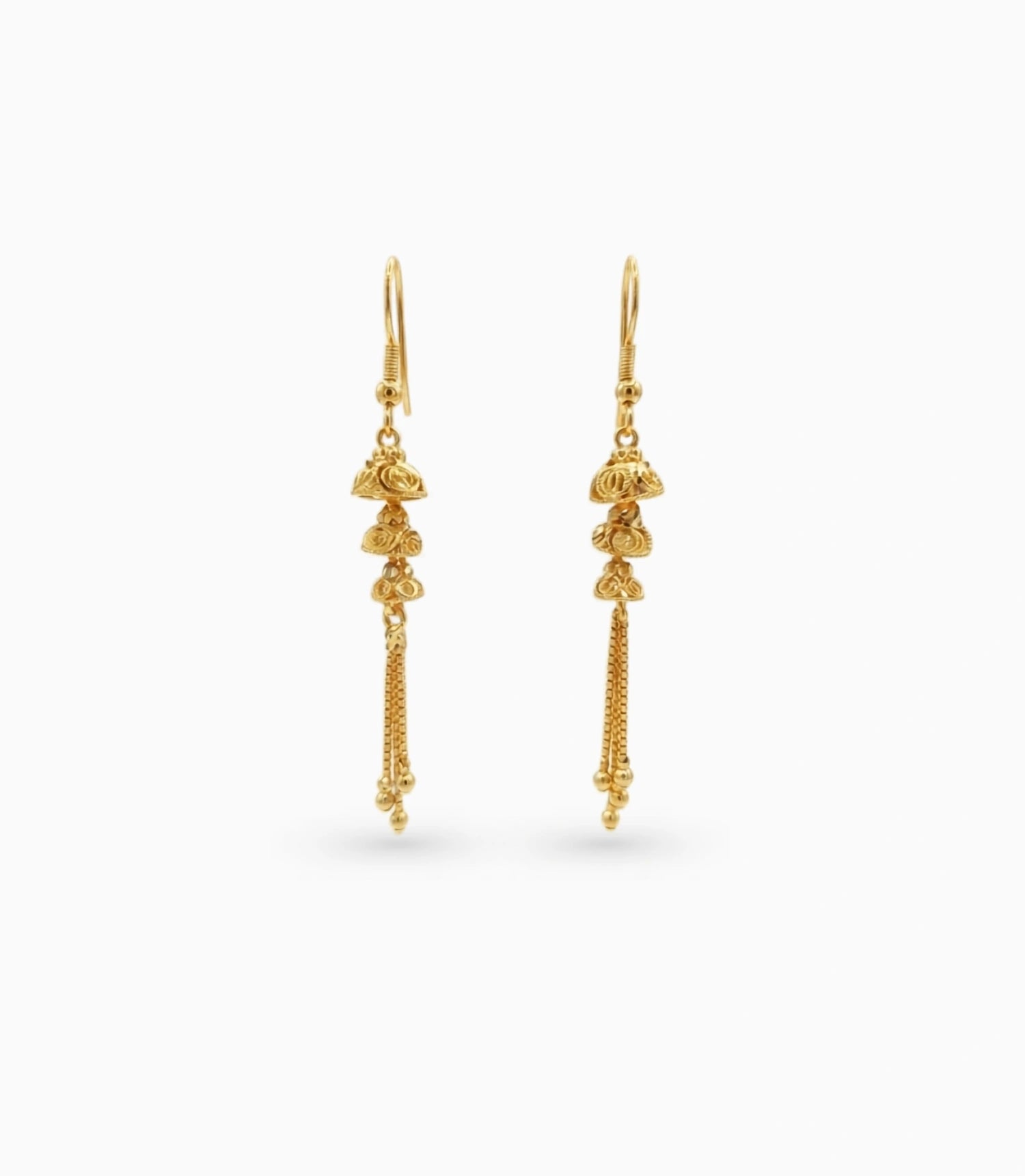Gold Plated Elegant Dangler Earrings