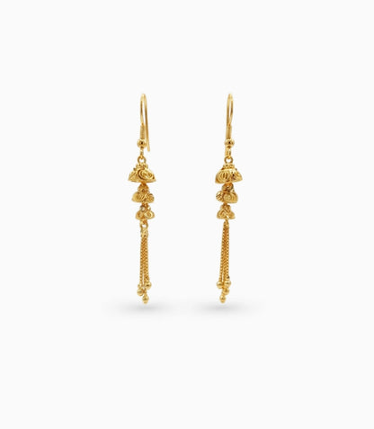 Gold Plated Elegant Dangler Earrings