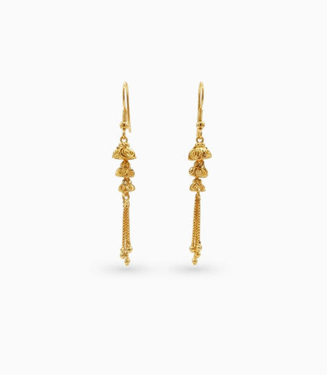 Gold Plated Elegant Dangler Earrings