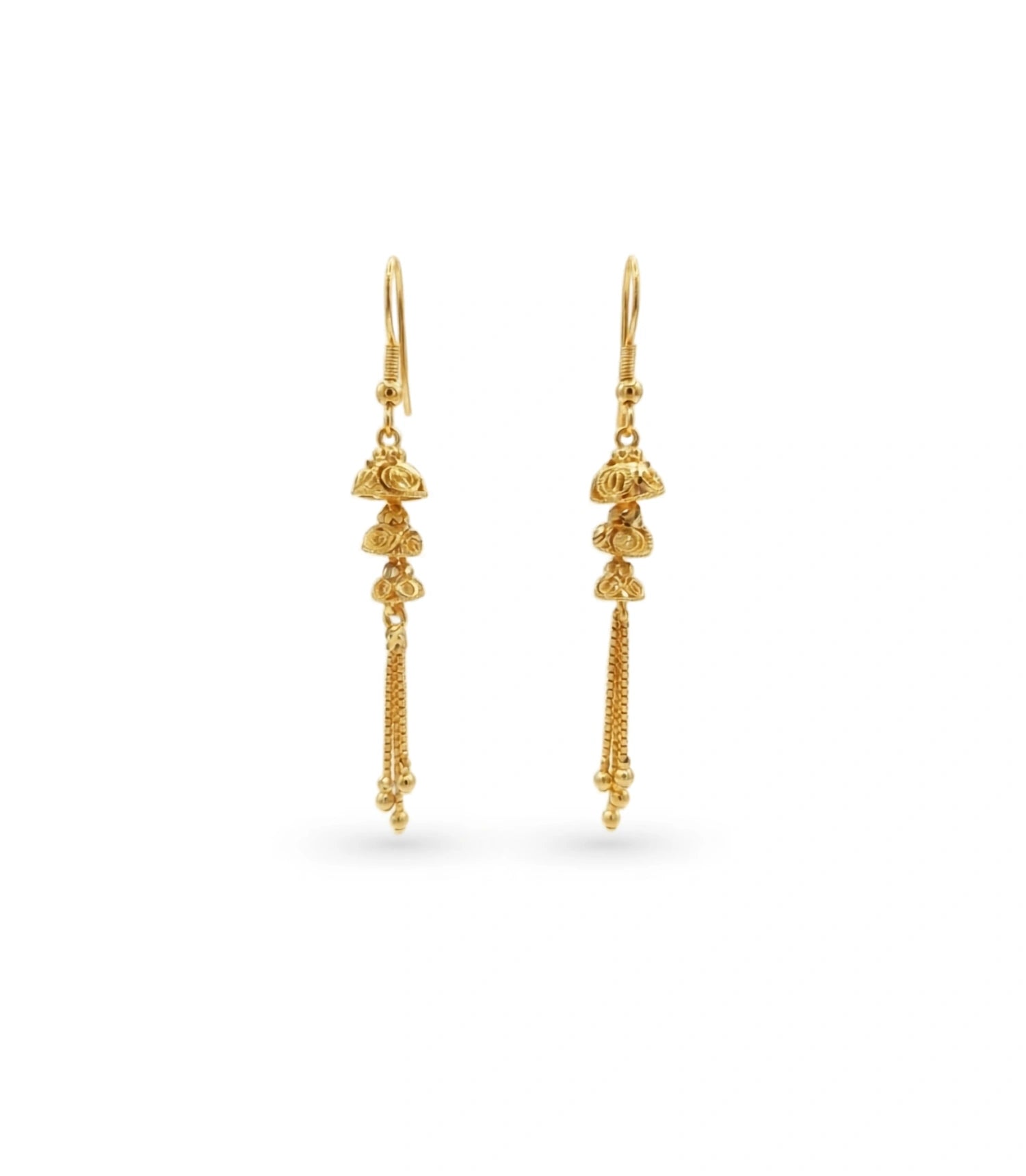 Gold Plated Elegant Dangler Earrings