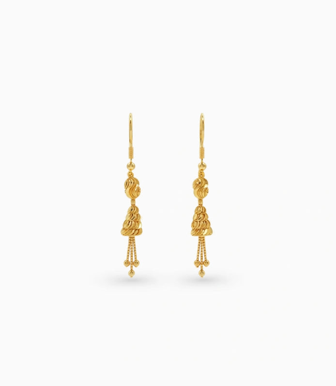 Gold Plated Evergreen Dangler Earrings