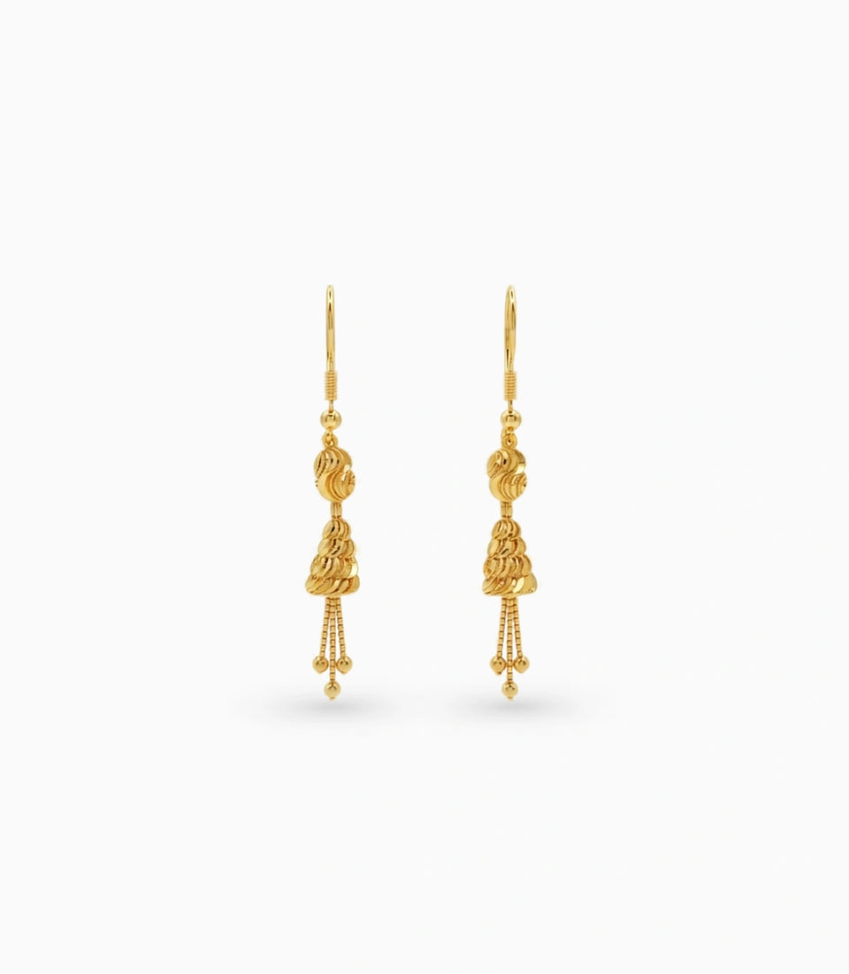 Gold Plated Evergreen Dangler Earrings