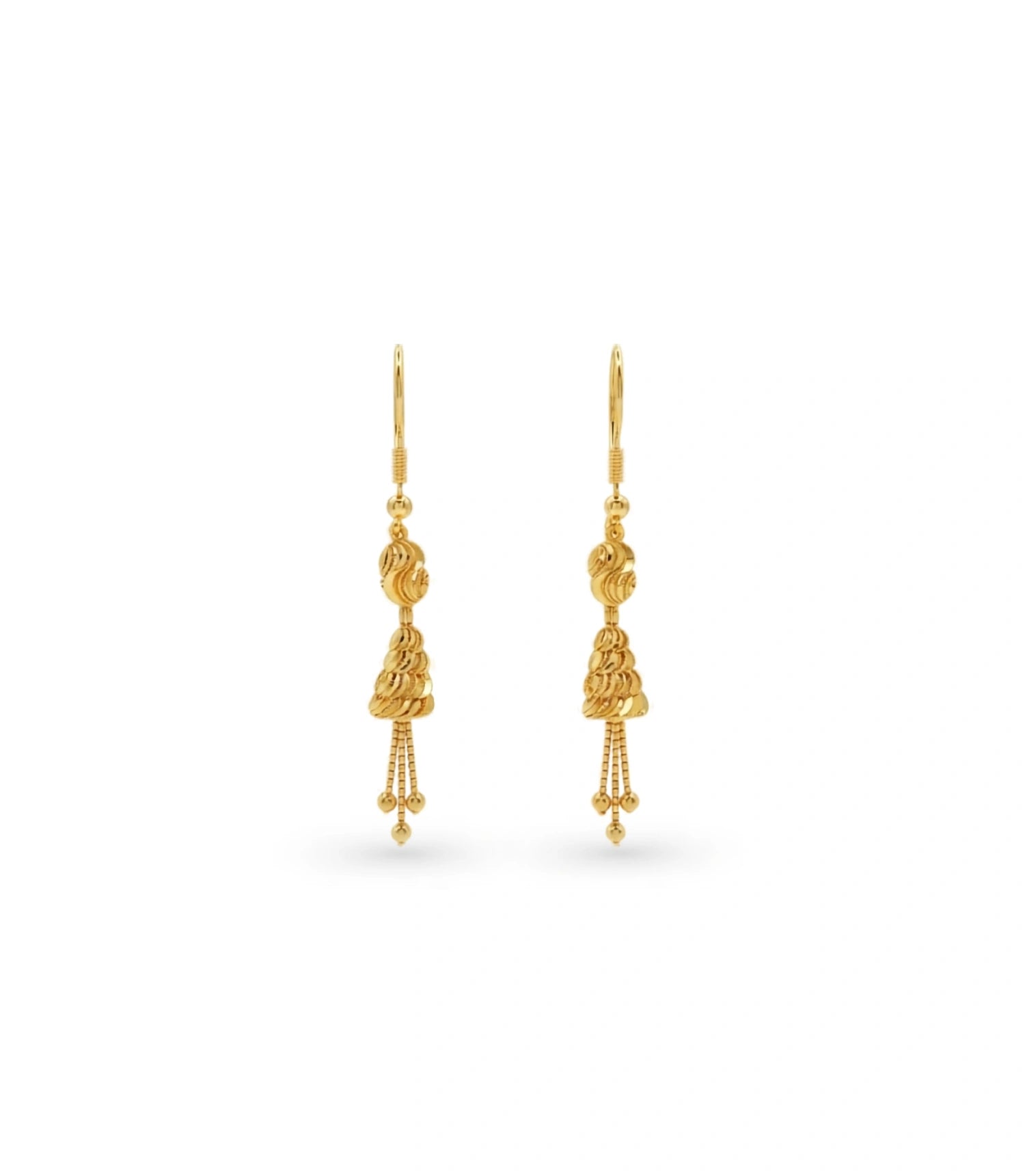 Gold Plated Evergreen Dangler Earrings
